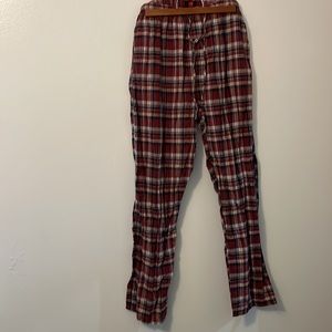 Hanes medium red plaid pajama pants